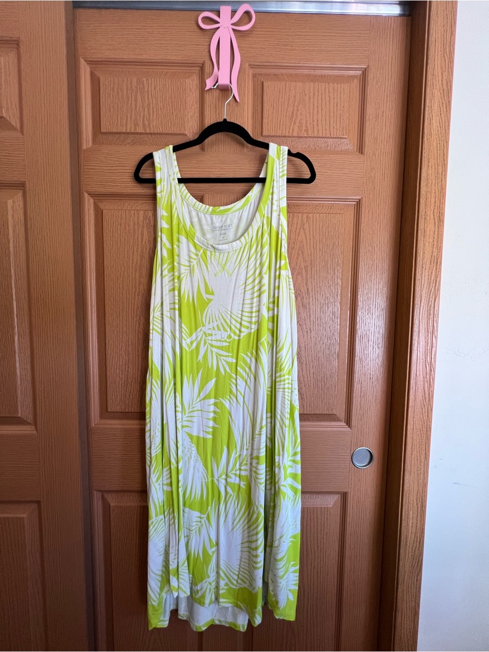 torrid Lime Green and White Tropical tank pajama